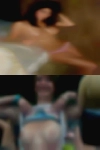 Nude woman with snowmobile