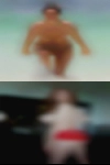 Naked woman looking down